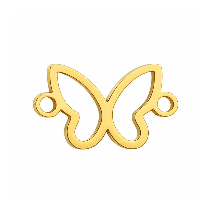 Connecteur Papillon Doré en Acier Inoxydable 16x10mm