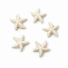 5 Perles en Pierre Synthétique Étoile de Mer 14mm pour la Création de Bijoux Fantaisie - DIY