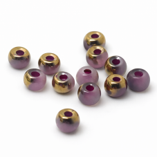 250 Perles en Verre Rose et Doré 4mm pour la Création de Bijoux Fantaisie - DIY