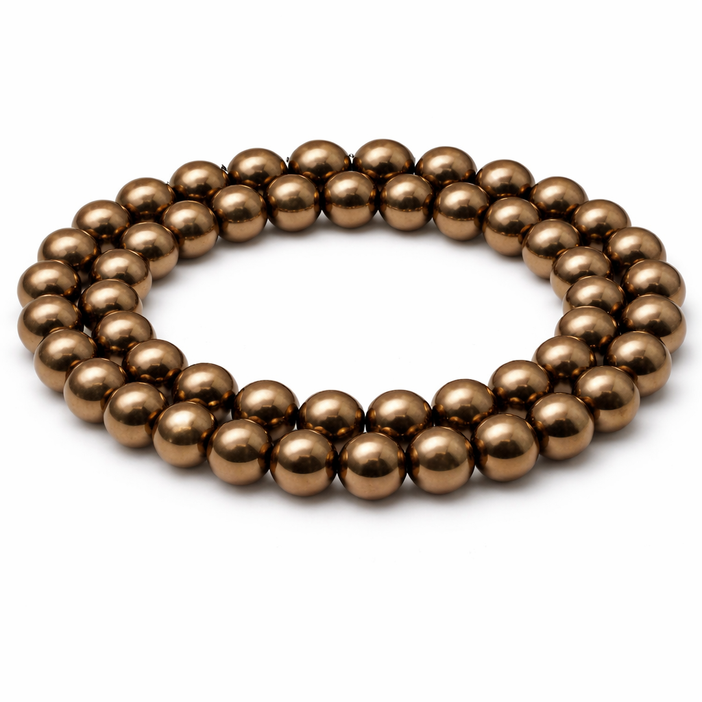 10 Perles Pierre Naturelle Hématite Chocolat 6mm