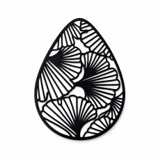 2 Breloques Pendentif Fleurs de Ginkgo Estampe Filigrane Ajouré Noir 40x27mm pour la Création de Bijoux Fantaisie - DIY