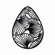 2 Breloques Pendentif Fleurs de Ginkgo Estampe Filigrane Ajouré Noir 40x27mm pour la Création de Bijoux Fantaisie - DIY