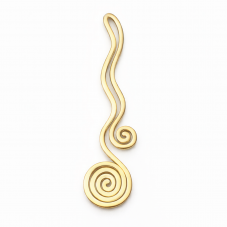 Breloque Spirale Océan en Acier Inoxydable Doré 37x8mm pour la Création de Bijoux Fantaisie - DIY