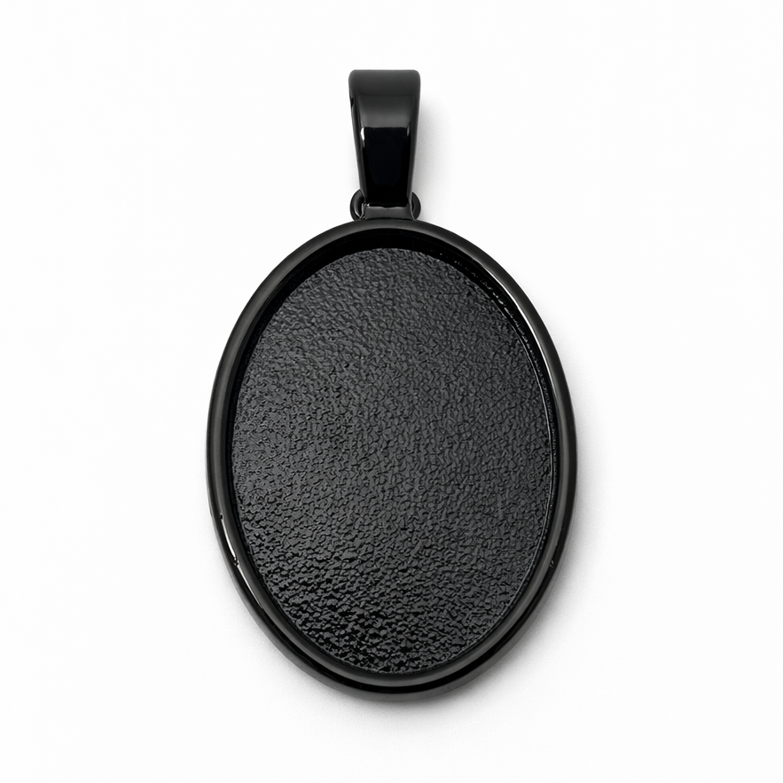 Support Pendentif Noir pour Cabochon 18x25mm