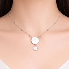 Collier pour Cabochon 20 et 12mm Chaîne 2x1,5mm en Acier Inoxydable - 51cm Long pour la Création de Bijoux Fantaisie - DIY