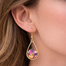1 Paire de Support Boucle d'Oreille en Acier Inoxydable Doré pour Cabochon 12mm