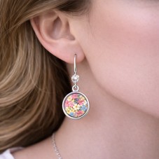 1 Paire de Support Boucle d'Oreille en Acier Inoxydable Argenté pour Cabochon 12mm