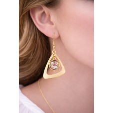 1 Paire de Support Boucle d'Oreille en Acier Inoxydable Doré pour Cabochon 10mm