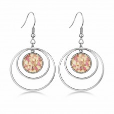 1 Paire de Support Boucle d'Oreille en Acier Inoxydable pour Cabochon 12mm