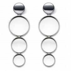 1 Paire de Support Boucle d'Oreille en Acier Inoxydable Argenté pour Cabochon 20, 16 et 12mm -  Bijoux Fantaisie
