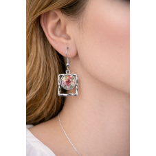 1 Paire de Support Boucle d'Oreille en Acier Inoxydable Argenté pour Cabochon 12mm