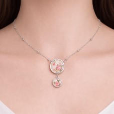 Collier pour Cabochon 20 et 12mm Chaîne 2x1,5mm en Acier Inoxydable - 51cm Long