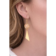 1 Paire de Support Boucle d'Oreille en Acier Inoxydable Doré pour Cabochon 12mm