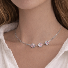 Collier pour Cabochon 12mm Chaîne à Maille Fine 1,2mm en Acier Inoxydable Argenté - 60cm Long