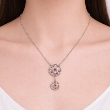 Collier Argenté pour Cabochons 20 et 12mm Chaîne 1,5mm en Acier Inoxydable 65cm