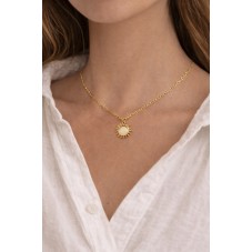 Support Pendentif Soleil Doré en Acier Inoxydable pour Cabochon 10mm