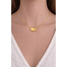 Collier pour Cabochon 13x18mm Chaîne 1,5mm en Acier Inoxydable Doré - 65cm Long