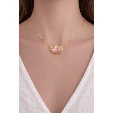 Collier pour Cabochon 13x18mm Chaîne 1,5mm en Acier Inoxydable Doré - 65cm Long