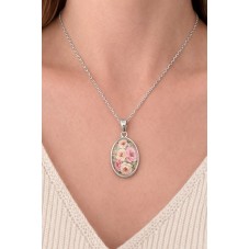 Support Pendentif Argenté en Acier Inoxydable pour Cabochon 18x25mm