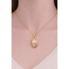 Support Pendentif Doré en Acier Inoxydable pour Cabochon 18x25mm