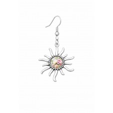 Support Pendentif Soleil Argenté pour Cabochon 12mm