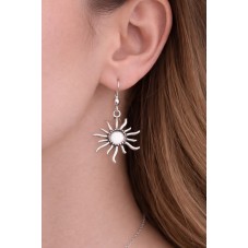 Support Pendentif Soleil Argenté pour Cabochon 12mm