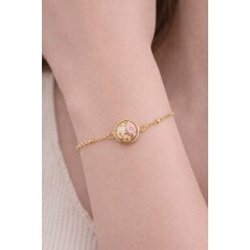 Support Bracelet Connecteur Chaine à Mailles Doré avec Perles en Acier Inoxydable 2mm