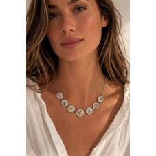 Collier pour Cabochon 14, 16, 18 et 20mm Chaîne 2mm en Acier Inoxydable Argenté - 58cm Long