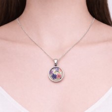 Support Pendentif en Acier Inoxydable Argenté pour Cabochon 12mm