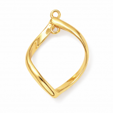 Pendentif Connecteur Torsadé en Métal Doré 32x22mm pour la Création de Bijoux Fantaisie - DIY