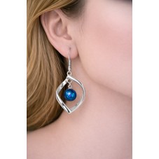 Pendentif Connecteur Torsadé en Métal Argenté 32x22mm