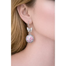 1 Paire de Supports Boucle d'Oreille Papillon Crochet Argenté