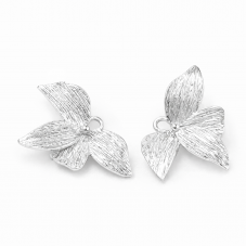 2 Pendentifs Connecteurs Fleur en Métal Argenté 21x15mm pour la Création de Bijoux Fantaisie - DIY