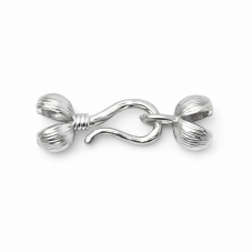 1 Cache-Noeud Fermoir Embout Bourgeon en Métal Argenté 20x6mm pour la Création de Bijoux Fantaisie - DIY