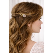 Support Barrette Cheveux Doré pour Cabochon 12mm