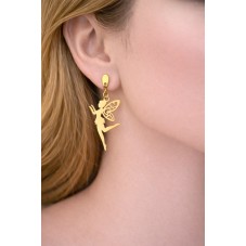 1 Paire de Support Boucle d'Oreille Tige Goutte en Acier Inoxydable Doré