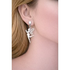 2 Paires de Support Boucle d'Oreille Tige Goutte en Acier Inoxydable Argenté