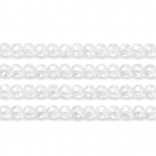 110 Perles à Facettes en Verre Transparent 4mm pour la Création de Bijoux Fantaisie - DIY