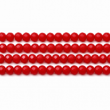 110 Perles à Facettes en Verre Rouge 4mm pour la Création de Bijoux Fantaisie - DIY