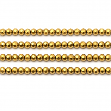 125 Perles à Facettes en Verre Doré 4mm pour la Création de Bijoux Fantaisie - DIY