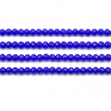 125 Perles à Facettes en Verre Bleu Profond 4mm pour la Création de Bijoux Fantaisie - DIY