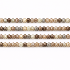 122 Perles à Facettes en Verre Tons Bruns 4mm pour la Création de Bijoux Fantaisie - DIY