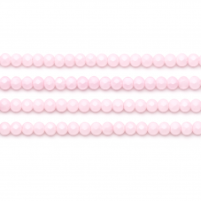 125 Perles à Facettes en Verre Rose 4mm pour la Création de Bijoux Fantaisie - DIY