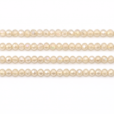 125 Perles à Facettes en Verre Champagne 4mm pour la Création de Bijoux Fantaisie - DIY