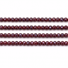 125 Perles à Facettes en Verre Rouge Foncé 4mm pour la Création de Bijoux Fantaisie - DIY