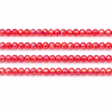 145 Perles à Facettes Rouge en Verre 4mm pour la Création de Bijoux Fantaisie - DIY