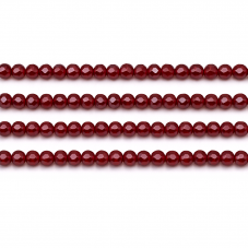 140 Perles en Verre à Facettes Rouge Profond 4mm pour la Création de Bijoux Fantaisie - DIY