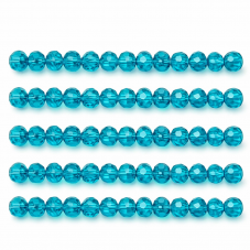50 Perles Autrichiennes à Facettes en Verre Bleu 6x4mm pour la Création de Bijoux Fantaisie - DIY