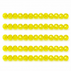 50 Perles Autrichiennes à Facettes en Verre Jaune 6x4mm pour la Création de Bijoux Fantaisie - DIY