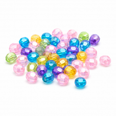 100 Perles à Facettes en Acrylique 4mm pour la Création de Bijoux Fantaisie - DIY